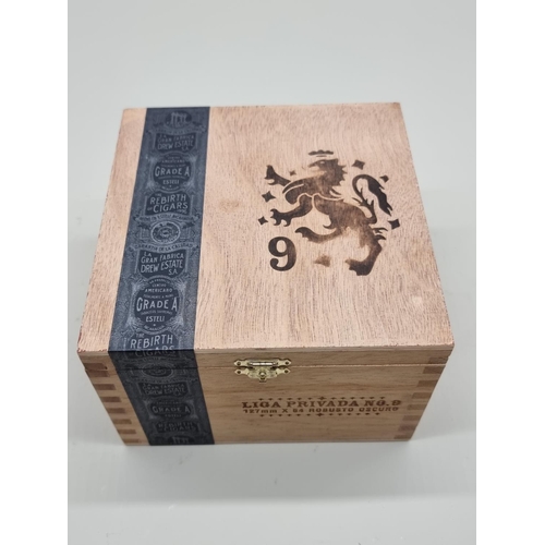 135 - Eighteen Drew Estate Liga Privada No 9 cigars, in box.These cigars have been aged for over 12 years ... 