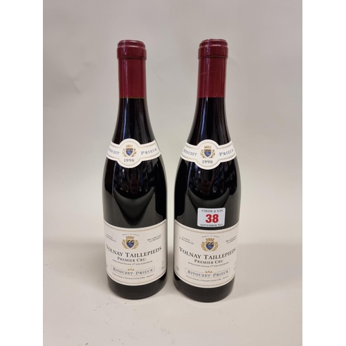38 - Two 75cl bottles of Volnay 1er Cru Taillepieds, 1998, Bitouzet Prieur. (2)