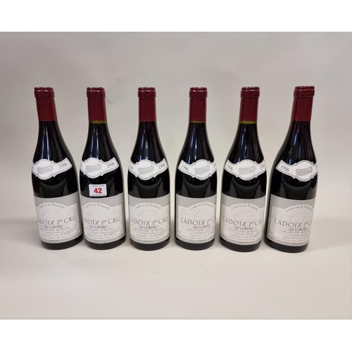 42 - Six 75cl bottles of Ladoix 1er Cru Les Corvees, 1996, Edmond Cornu. (6)