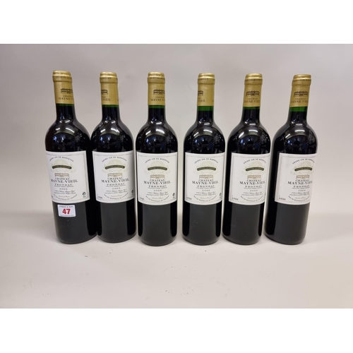 47 - Six 75cl bottles of Chateau Mayne Vieille Cuvee Alienor, 2000, Fronsac. (6)