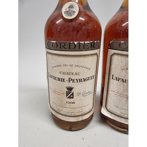 57 - Two 75cl bottles of Chateau Lafaurie-Peyraguey, Sauternes, 1966. (2)