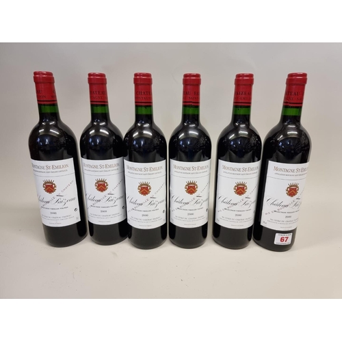 67 - Six 75cl bottles of Chateau Faizeau Vieilles Vignes, 2000, Montagne St Emilion. (6)... 