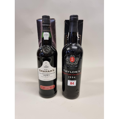 84 - Two bottles of LBV Port, comprising: Graham's 1996 and Taylor's 1994, each in card box. (2)... 