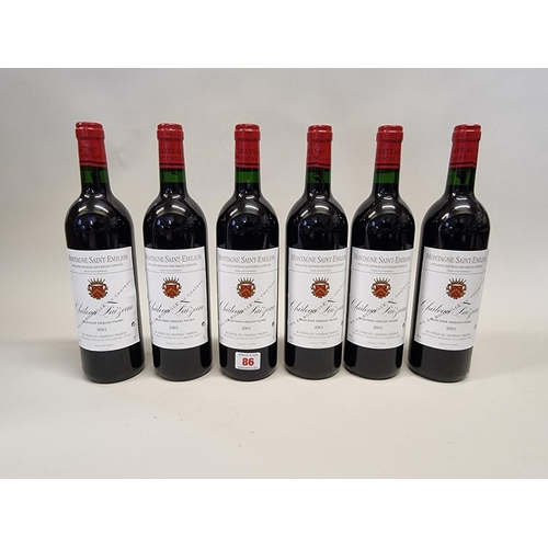 86 - Six 75cl bottles of Chateau Faizeau Vieilles Vignes, 2001, Montagne St Emilion. (6)... 