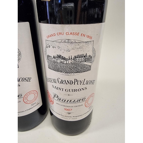 88 - Four 75cl bottles of Chateau Grand-Pu-Lacoste, Pauillac, 1987. (4)