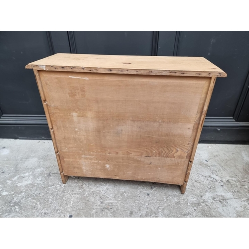 1012 - A small pine chest, 85cm high x 73cm wide.