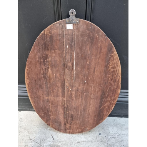 1025 - An Irish style oval wall mirror, 59 x 44.5cm. 