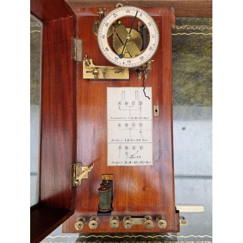 1139 - An antique mahogany cased laboratory timer, 54.5cm high, (no pendulum).