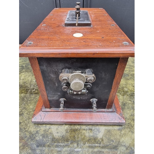 1176 - An old induction coil, 30.5cm wide; together with a Ferranti 'Tesvac'. (2)