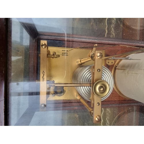 1178 - An oak cased barograph, by Sinclair, London, 29.5cm wide.