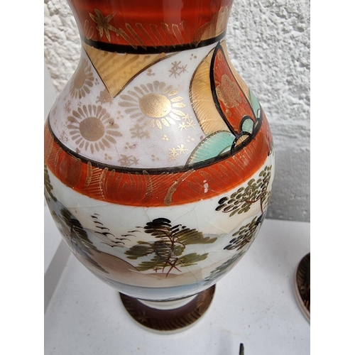 1207 - A mixed group of Chinese and Japanese ceramics and works of art, to include a Satsuma vase, 22cm hig... 