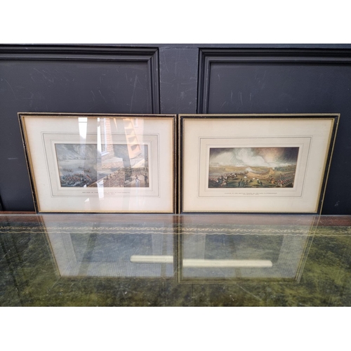 1203 - A pair of Baxter prints, to include 'Review of The British Fleet at Portsmouth', 11.5 x 23.5cm. (2)... 