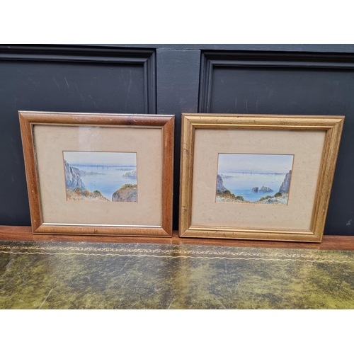 1204 - M K Farquhar, coastal scenes, a pair, each signed, watercolour, 12 x 17.5cm. (2)   ... 