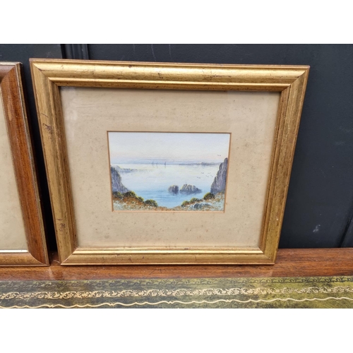 1204 - M K Farquhar, coastal scenes, a pair, each signed, watercolour, 12 x 17.5cm. (2)   ... 