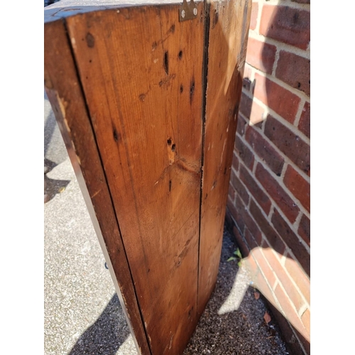 1095 - A George III oak hanging corner cupboard, 89.5 x 84cm; together with a reproduction mahogany and bra... 