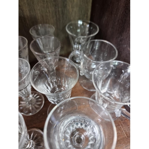 1381 - A collection of thirty Victorian and later drinking glasses. (30)