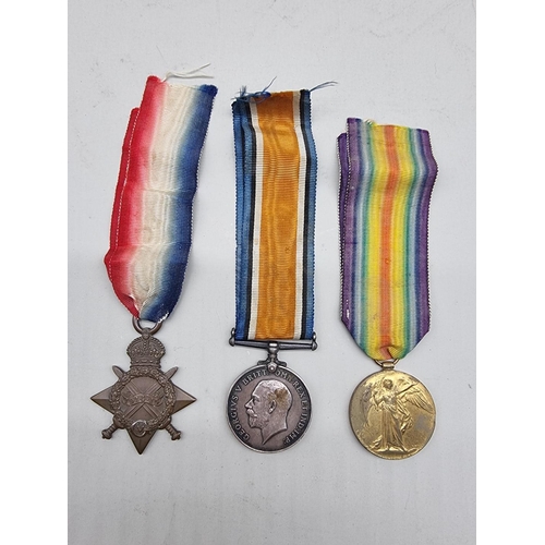 1468 - Medals: a World War I trio, to DM2-075968, Pte J. Cunliffe, A.S.C. ... 