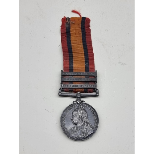 1471 - Medals: a Queen's South Africa Medal, with three clasps, to 4643 Pte A. J. Gill, 1st Suffolk Regt.... 