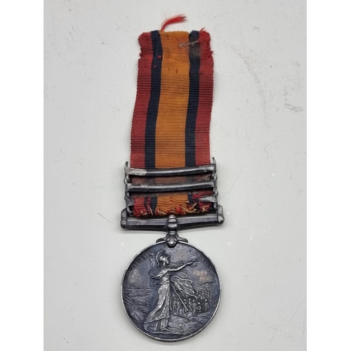 1471 - Medals: a Queen's South Africa Medal, with three clasps, to 4643 Pte A. J. Gill, 1st Suffolk Regt.... 