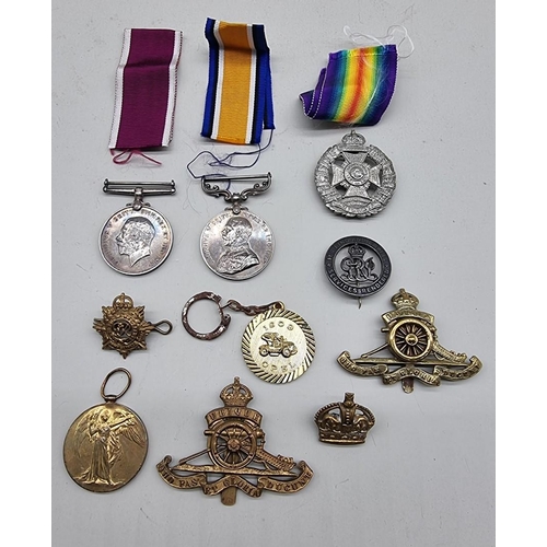 1472 - Medals: a group of three, to 21915 Sjt F Cocking R.A. comprising: World War I War Medal; Victory Med... 