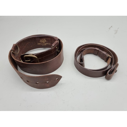 1521 - A leather Sam Browne belt. 