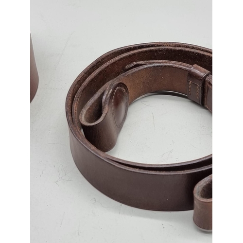 1521 - A leather Sam Browne belt. 