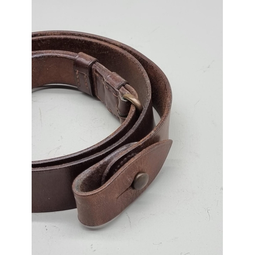 1521 - A leather Sam Browne belt. 