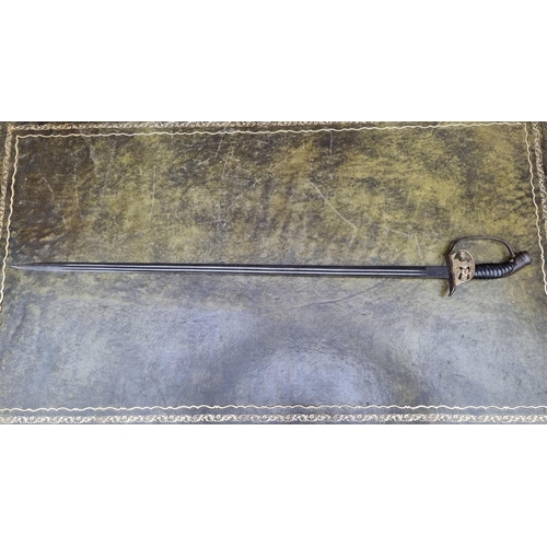 1524 - A German Imperial M1889 army officer's sword, with 79cm blade.