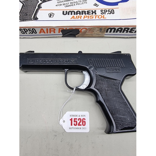 1526 - A Hy-Score G50 Junior .177 cal spring air pistol, with associated box. 