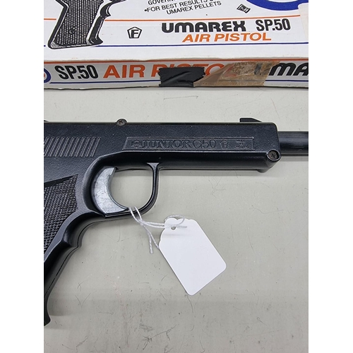 1526 - A Hy-Score G50 Junior .177 cal spring air pistol, with associated box. 