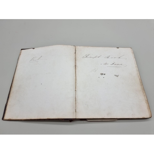 517 - MANUSCRIPT COOKERY RECEIPT BOOK: compiled by one Mrs Farrer of Henley on Thames, circa 1840s, approx... 