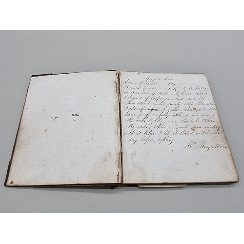 517 - MANUSCRIPT COOKERY RECEIPT BOOK: compiled by one Mrs Farrer of Henley on Thames, circa 1840s, approx... 