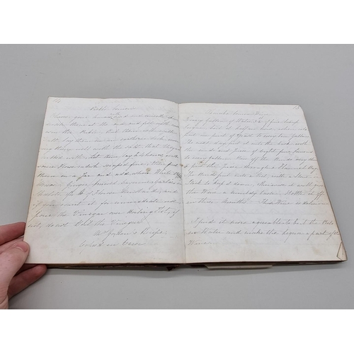 517 - MANUSCRIPT COOKERY RECEIPT BOOK: compiled by one Mrs Farrer of Henley on Thames, circa 1840s, approx... 