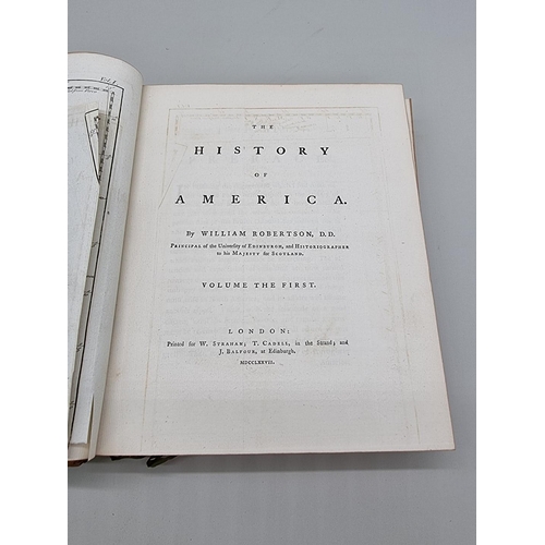 522 - ROBERTSON (William): 'The History of America..', London, printed for W Strahan et al, 1777. FIR... 