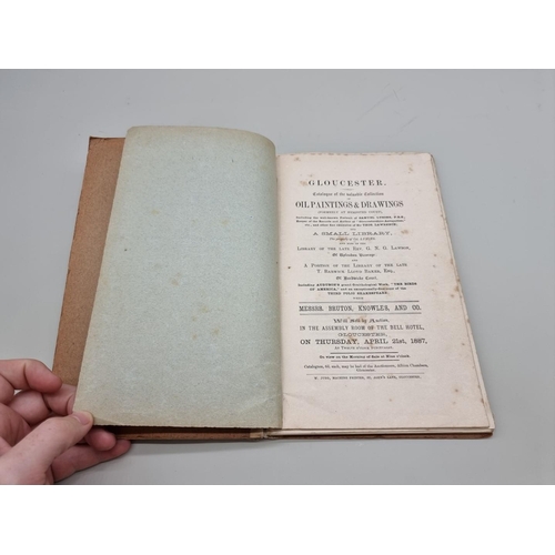 527 - LYSONS FAMILY: AUCTION CATALOGUES: bound volume containing six printed auctions catalogues, 188... 