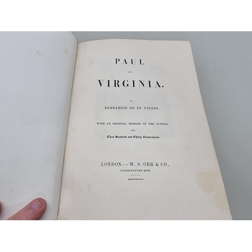 554 - BINDINGS: ST. PIERRE (Bernadin de): 'Paul and Virginia..', London, W S Orr & Co, 1839: nume... 