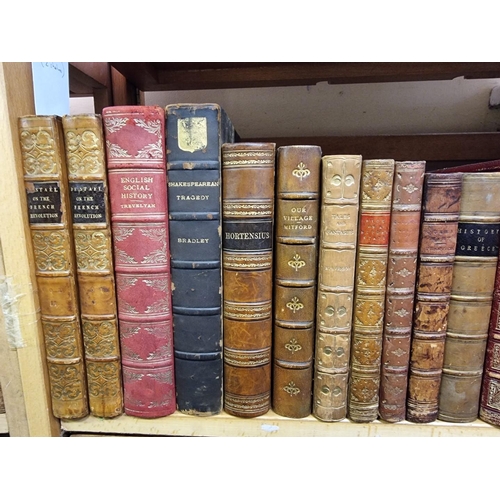 616 - BINDINGS: collection of c.59 leatherbound volumes, 18th and 19thc literature and reference work... 