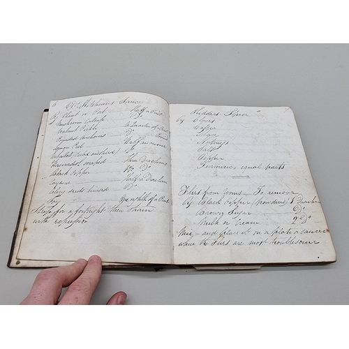 517 - MANUSCRIPT COOKERY RECEIPT BOOK: compiled by one Mrs Farrer of Henley on Thames, circa 1840s, approx... 