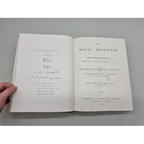 523 - SHAKESPEARE (William): 'The Royal Shakspeare..the Poet's Works in Chronological Order from the ... 