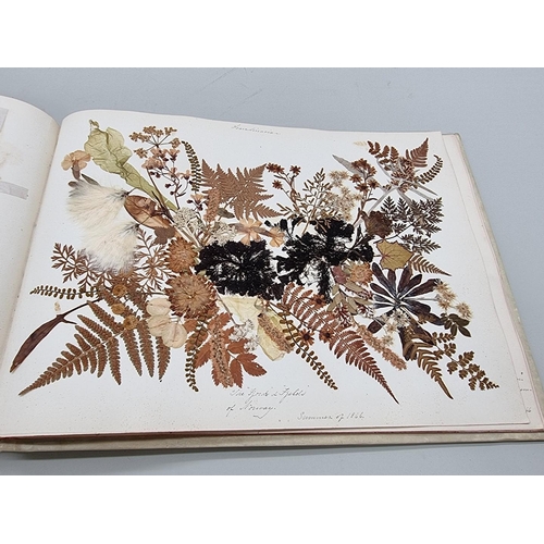 529 - DRIED FLOWER ALBUM: album of dried flower arrangements collected from around Europe 1866. 52pp ... 