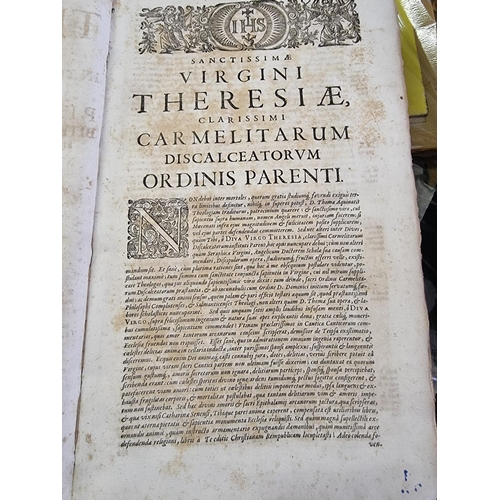 539 - VELLUM BINDINGS: GONET (Jean-Baptiste): 'Clypeus Theologiae Thomisticae...': Koln, Joannis Frie... 