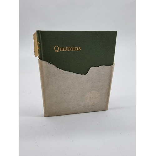 562 - WILSEY MARTIN (William): 'Quatrains..Life's Mystery and Other Poems..': London, Elkin Matthews,... 