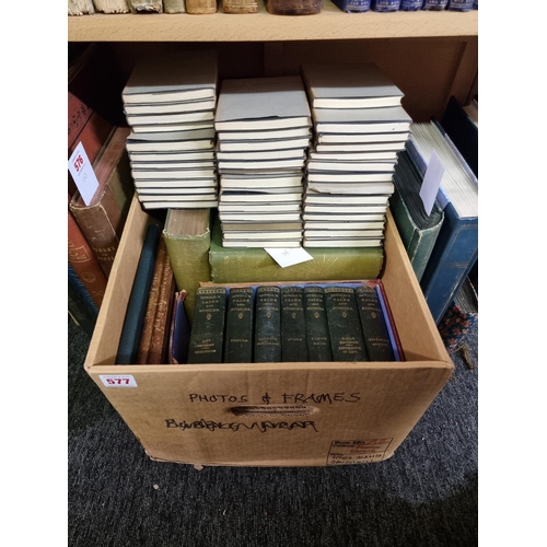 577 - MISCELLANEOUS BOOKS: to include 7 vol set of works of Elizabeth M Sewell, uniform limp green mo... 