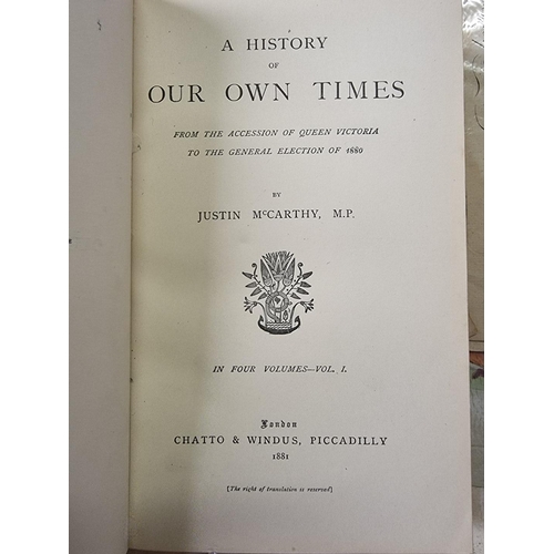 593 - BINDINGS: McCARTHY (Justin): 'A History of our Own Times, from the Accession of Queen Victoria ... 