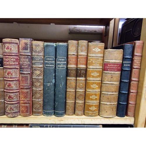 616 - BINDINGS: collection of c.59 leatherbound volumes, 18th and 19thc literature and reference work... 