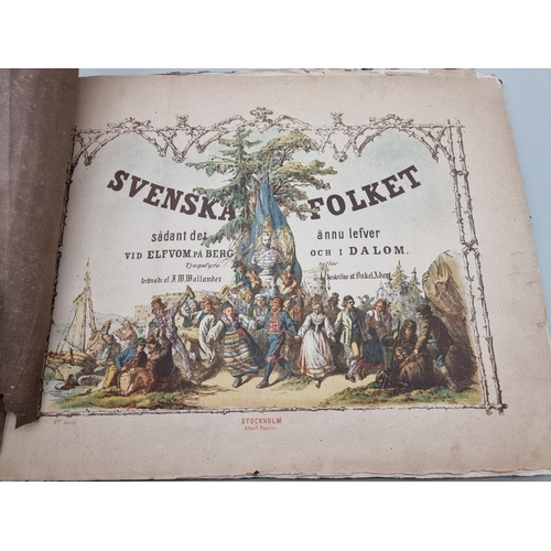 619 - WALLANDER (Josef): 'Svenska Folket': Stockholm, Albert Bonnier, (c.1860): with 15 (of 17) chrom... 