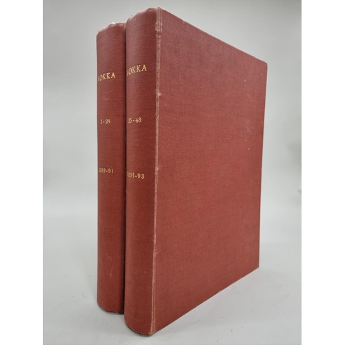 679 - EAST ASIAN ART: KOKKA: issues 1-48 bound in 2 vols, 1889-1893, later brown buckram, spines gilt... 