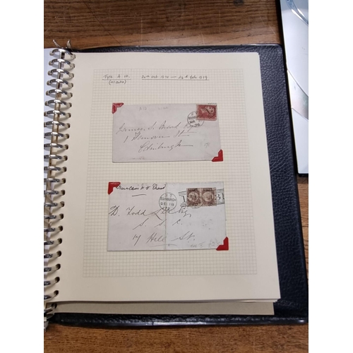 920 - SCOTTISH POSTAL HISTORY: well presented album of approx 48 items, 19th century Scottish postal ... 