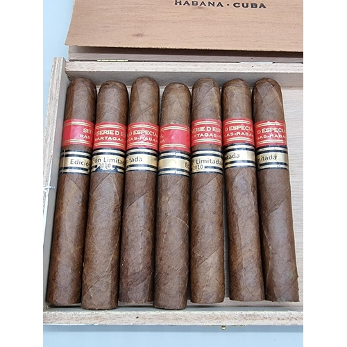 128 - Seven Partegas Serie D Especial Edicion Limitarda 2010 cigars, in box dated Ago 10.These cigars have... 