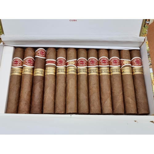 132 - Twelve Romeo y Julieta Short Churchill cigars, in box dated Abr 11.These cigars have been aged for o... 